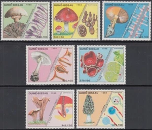 GUINEA BISSAU Sc# 765-71 CPL MNH SET of 7 DIFFERENT MUSHROOMS - Picture 1 of 1