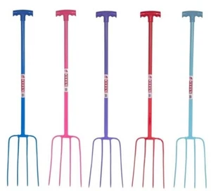 Faulks & Cox Red Gorilla tubolare 4 punte forchetta per letame impugnatura a T uso stabile e fattoria - Foto 1 di 14