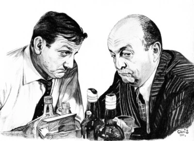 Tontons flingueurs Cuisine - Ventura, Blier - REPRODUCTION de mon dessin en A4 - Photo 1/2