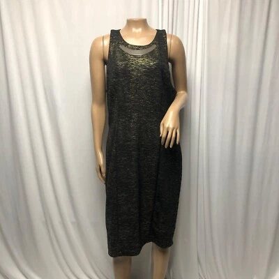 Vestido Bisou Bisou para mujer talla 16 negro dorado metálico funda sin mangas NUEVO Foto 1 de 4