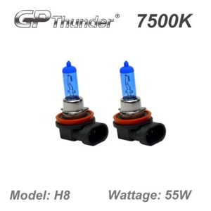 GP Thunder II 7500K H8 Xenon Halogen Light Bulb 55W Super White (2 Bulbs) - Picture 1 of 7
