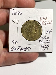 1959 Peru 20 Centavos - Picture 1 of 2
