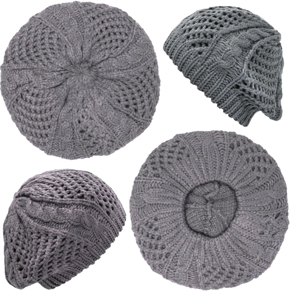 Knitted Classic Winter Knitted Artist Crothet Tam Hat French Style Beret - Image 1 of 1