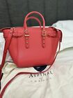 Aspinal of London Mini Marylebone Tote Bag Red / Coral Pebble Leather