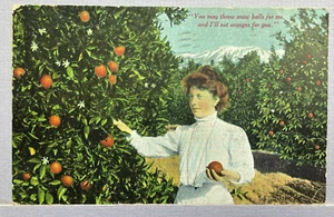 Postcard Vintage Orange Grove 1911 Los Angeles Postmark - Picture 1 of 2