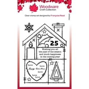 Woodware Clear Stamps Festive Christmas House FRS940 - Picture 1 of 5