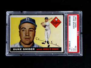 DUKE SNIDER 1955 TOPPS BASEBALL CARD #210 PSA 1.5 FAIR DODGERS GRADED