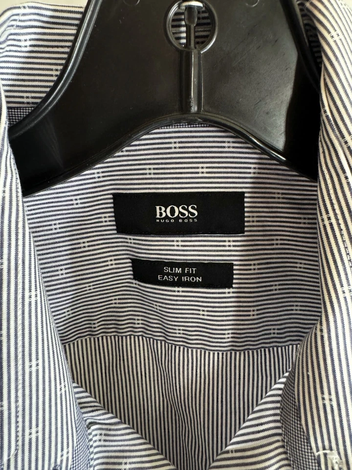 Hugo Boss Geometric LONG SLEEVE SHIRT XS 14.5 x 33/34  - Image 1 of 4