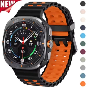 For Samsung Galaxy Watch Ultra 47mm 2025 Replacement Silicone Sport Band Strap - Picture 1 of 94