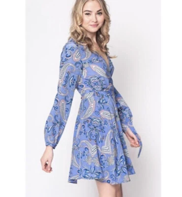 Yumi Kim Womens Wedding Guest Wrap Dress Paisley Size XS NEW Special Occasions - Image 1 of 4