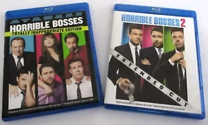 Horrible Bosses One & Two 2 Blu-Ray Lot Inappropriate & Extended Edition - Picture 1 of 3