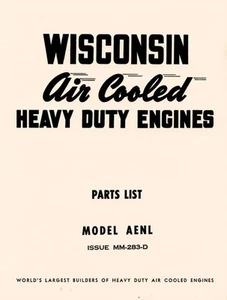 Manual de piezas de motor de alta resistencia WISCONSIN AENL Air Cool - Imagen 1 de 1