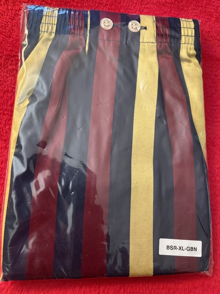 NWT Regimental Stripe sz XL Pure Cotton Boxer Shorts "Royal Army Medical Corps" - Image 1 of 4