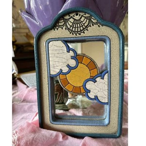 Studio Art Trinity Pottery Wall Mirror Artist Signed Vintage Heavy Clay - Picture 1 of 17