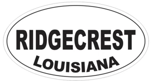 Ridgecrest Louisiana Oval Autoaufkleber oder Helmaufkleber D3999 - Bild 1 von 1