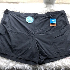 Columbia PFG Shorts Mens Size 6x Black Hiking Fish Omni-Shade Stretch Pockets - Picture 1 of 9