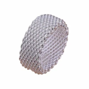 Anillo de plata fino anillo de red de moda para mujer y hombre regalo joyería de plata anillos para dedos - Imagen 1 de 7