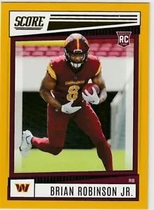 Brian Robinson 2022 Score #338 Gold Parallel Rookie Washington Commanders RC - Foto 1 di 1