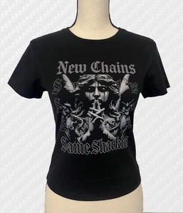 G59 $uicide Niños Camiseta para Mujer Bodycon Recortado Y2k Bebé Camiseta Nuevas Cadenas Mismo - Imagen 1 de 7