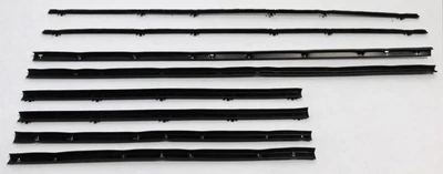 Window Sweeps Weatherstrip for 1964 Pontiac GTO Lemans Sedan Black Front Rear - Image 1 of 4