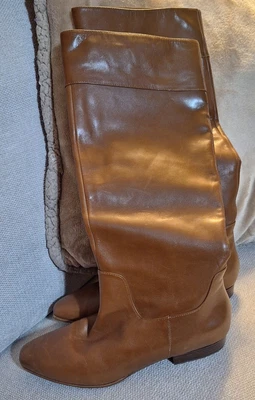 Botas de cuero marrón hasta la rodilla Via Spiga para mujer 6,5 Foto 1 de 4