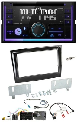 JVC Lenkrad USB 2DIN DAB Bluetooth CD Autoradio für Fiat Doblo ab 15 piano schwa - Bild 1 von 4