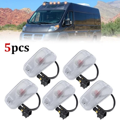 Paquete de 5 luces marcadoras ámbar para techo de cabina para Ram ProMaster 1500 2500 3500 2014-2023 Foto 1 de 4