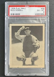 1939 Play Ball #39 Rick Ferrell PSA 6 EX-MT Washington Senators HOF CENTERED - Picture 1 of 2
