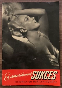 Marilyn Monroe Rare Original Danish Booklet "En Amerikansk Sukces" 1952 32 Pages - Picture 1 of 23