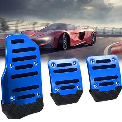 3X Clutch Manual Accelerator Brake Foot Pedal Pad Cover Kit Non-slip Universal ☆ - Image 1 of 4