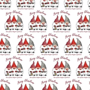 GONK GNOME PERSONALISIERT FROHE WEIHNACHTEN NAME GESCHENKPAPIER GESCHENKPAPIER - Bild 1 von 2