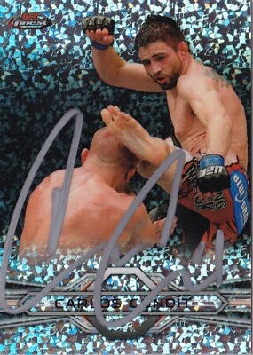 CARLOS CONDIT SIGNED AUTO'D 2013 UFC TOPPS FINEST REFRACTOR CARD 38 WEC CHAMP - Image 1 of 3