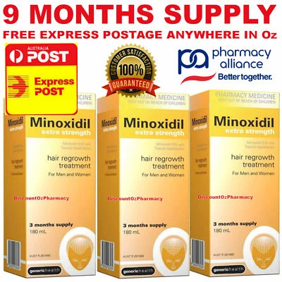 Minoxidil Extra Strength 5% 180ml Regaine Generic 9 month - For Men & Woman  - image 1 of 3