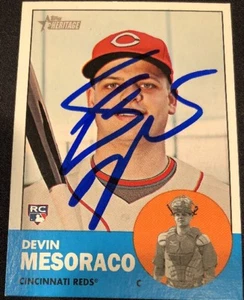 Devin Mesoraco Reds Signed Auto Autographed 2012 Topps Heritage Card #178 ~ COA - Picture 1 of 5