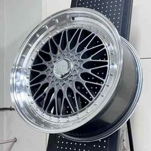 ( SET 4 ) 20" EURO RS STYLE GUNMETAL WHEELS RIMS 20X8.5 5X114.3 / 5X120 +35 - Picture 1 of 5