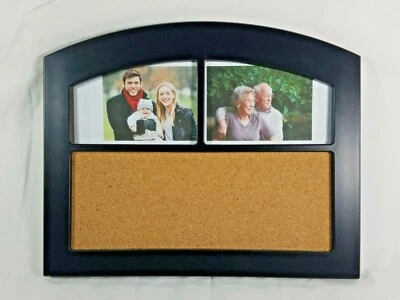 Cork Board Picture Collage Black Frame Home or Office Memo Notes Message - Image 1 of 4