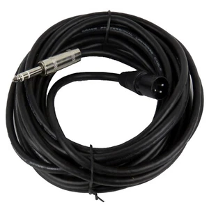 Cavo DJ 25 piedi XLR 3 pin maschio a 6,35 mm 1/4" stereo mono cavo microfono schermato - Foto 1 di 12