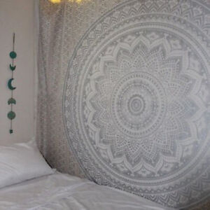 Ombre Mandala Tapestry Ethnic Indian Decor Wall Throw Hippy Hippie Coverlet Twin
