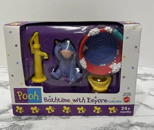 VTG Pooh Collectible Bathtime with Eeyore Figurine Accessories New Sealed Mattel - Picture 1 of 6