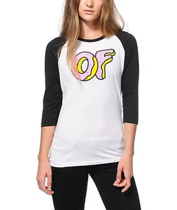Odd Future OFWGKTA OF DONUT Baseball Raglan Girls T-Shirt NWT 100% Authentic - Picture 1 of 2