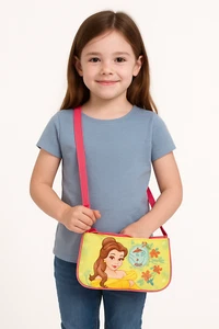 Mädchen Belle von Die Schöne und das Biest Handtasche Umhängetasche 8x5,5" - Bild 1 von 4
