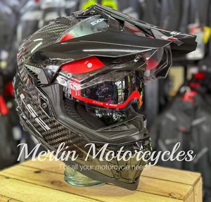 LS2 MX701 EXPLORER GLOSS CARBON MOTORCYCLE MOTORBIKE HELMET ECE: 22.06 - Picture 1 of 19
