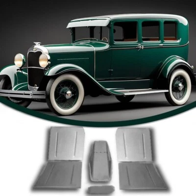 Chevrolet Chevy 1928-1936 sartenes de piso delanteras, punteras y joroba de transmisión 6 piezas. KIT Foto 1 de 2