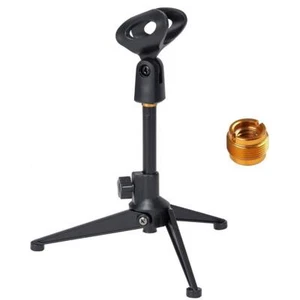 2-Pack Universal Adjustable Desk Microphone Stand Portable Foldable Tripod MI... - Picture 1 of 6