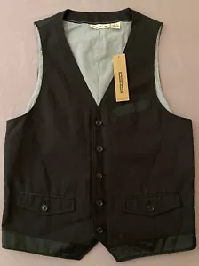 Men's DKNY JEANS Black Dress / Casual Dress Vest S Small NEW NWT Nice! - Picture 1 of 5