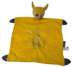 Hallmark Kangaroo Mama Joey Always With You Yellow Plush Security Blanket Lovey - Picture 1 of 8