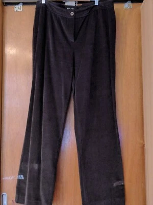 ESCADA Pantalón Pana Pierna Ancha Marrón Talla 46/16 Foto 1 de 3