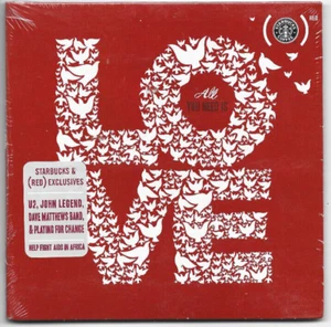 All You Need Is Love SEALED Starbucks CD Beatles Bob Marley U2 Matthews Legend - Picture 1 of 2