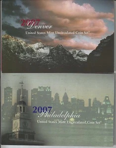2007 US MINT UNCCIRCULATED COIN SET P AND D 28 PC - Picture 1 of 2