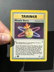 Miracle Berry 1st Edition Neo Genesis 94/111 Pokémon Card Uncommon Trainer WotC - Picture 1 of 8